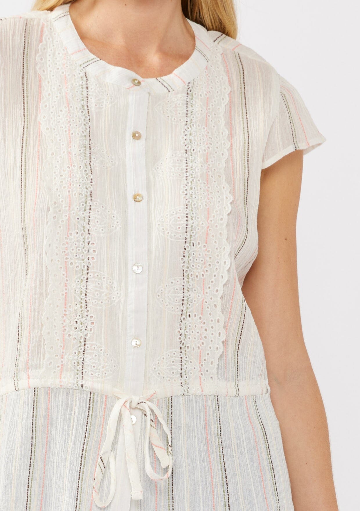 Esme Striped Peplum Top