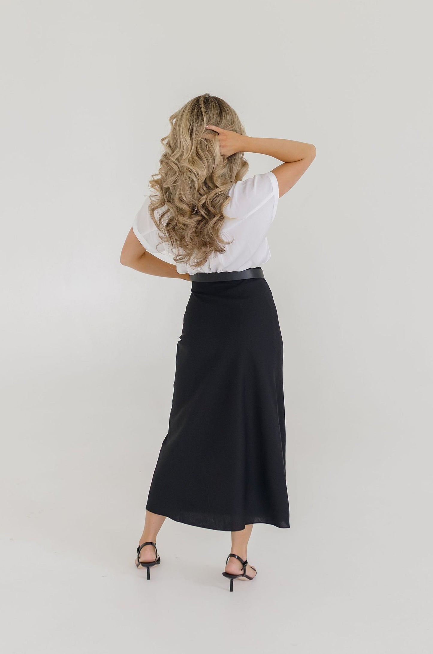 Callie Short Sleeve Button Down Top White