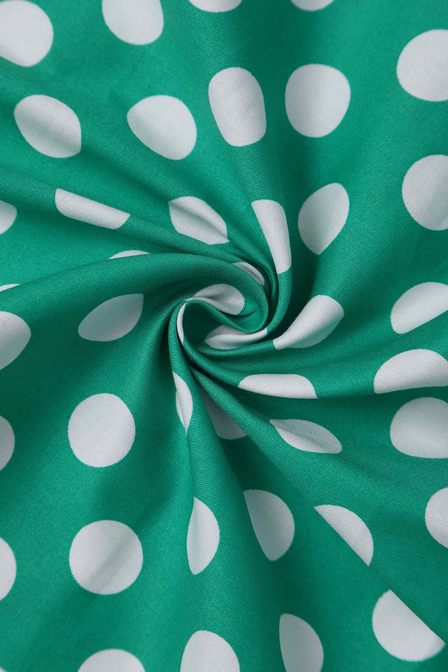 Lily Green Polka Dot Off Shoulder Dress