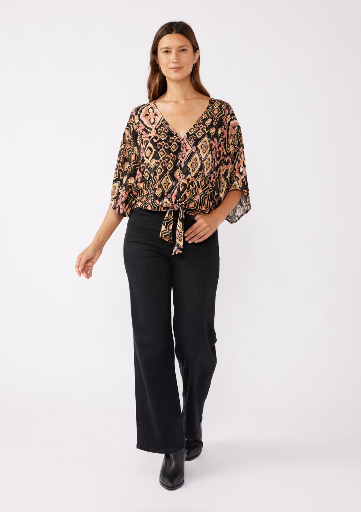Shadow Canyon Tie Front Top