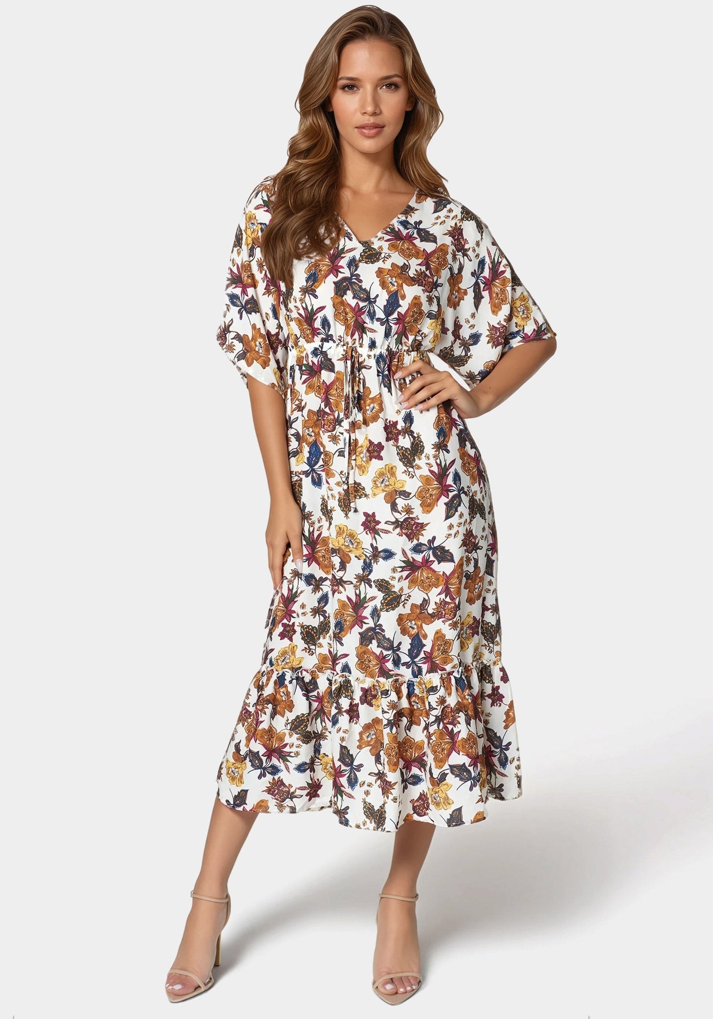 Printed Kimono Dress