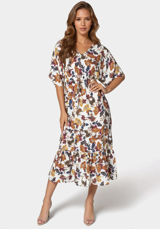 Printed Kimono Dress