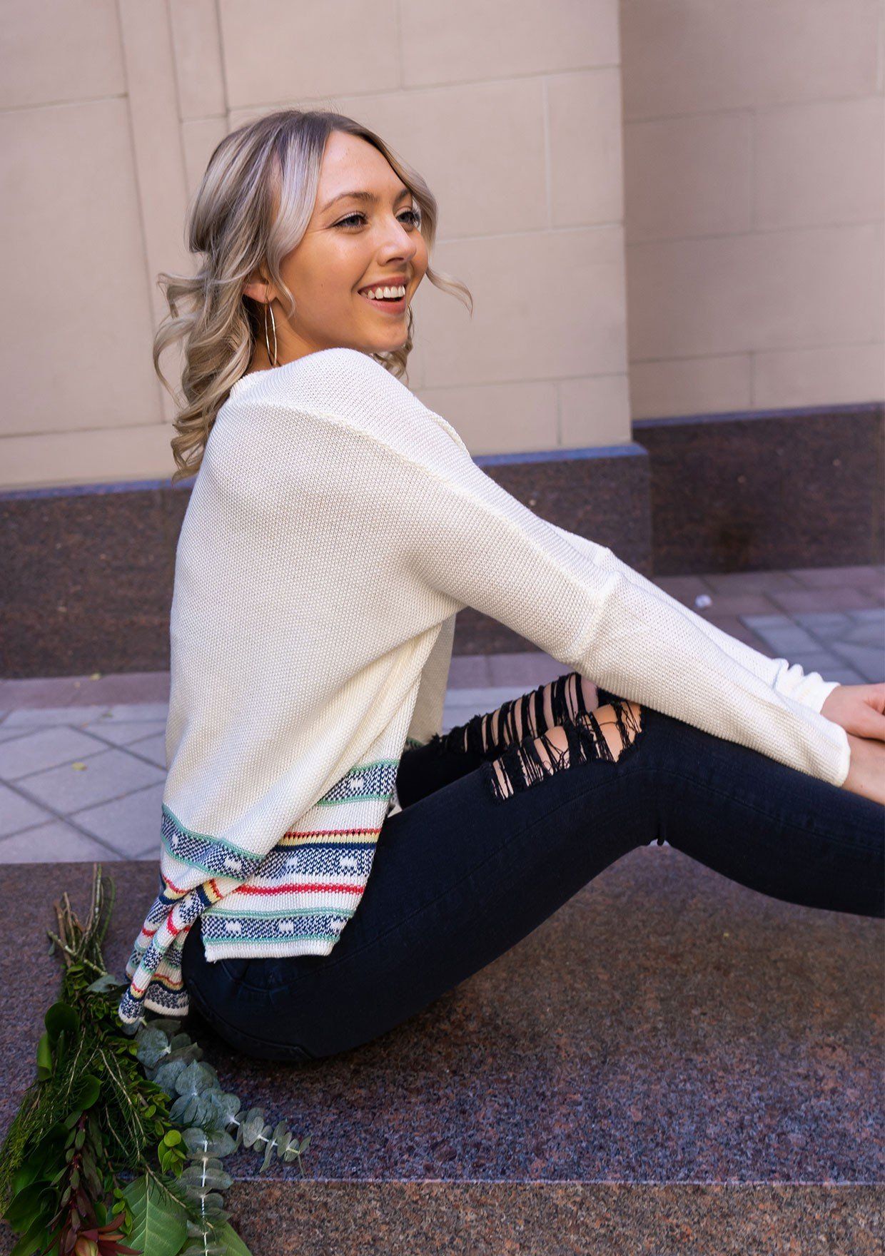 California Stripes Knit Pullover