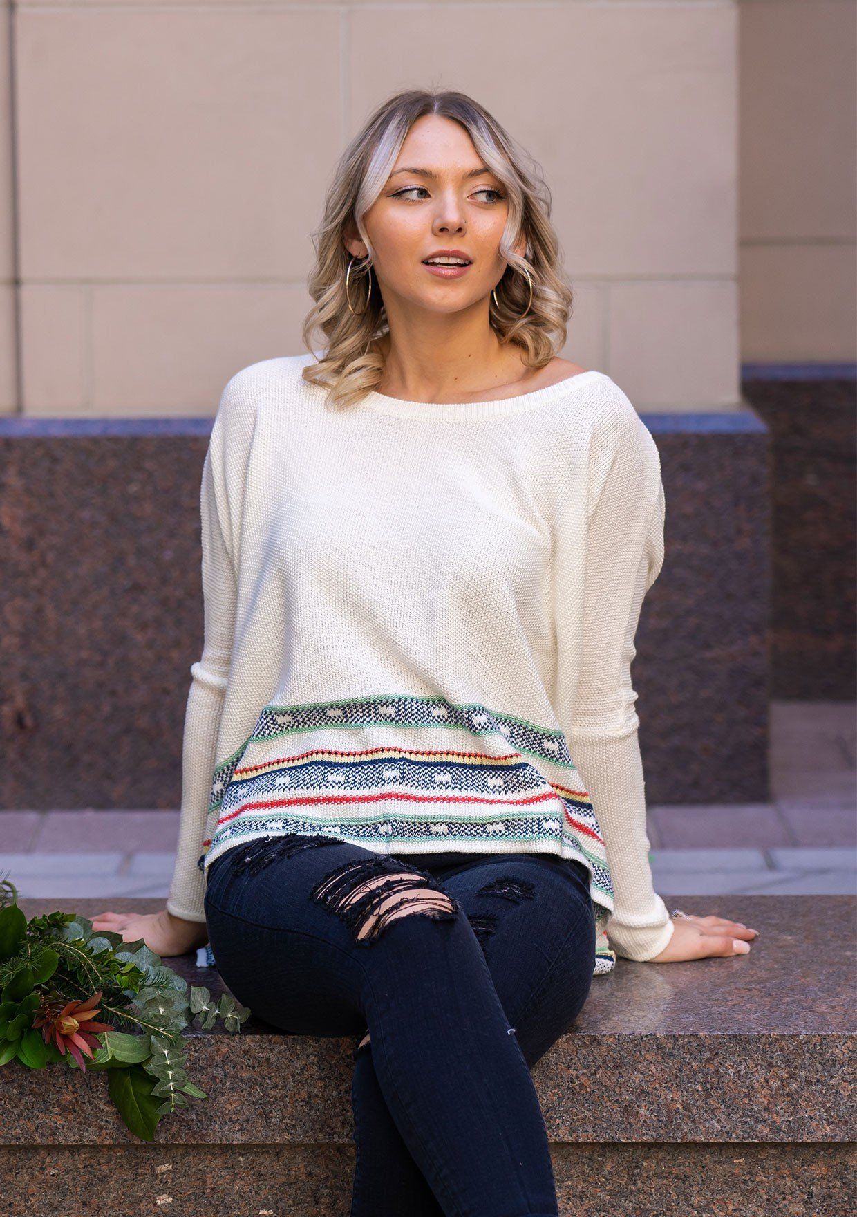 California Stripes Knit Pullover