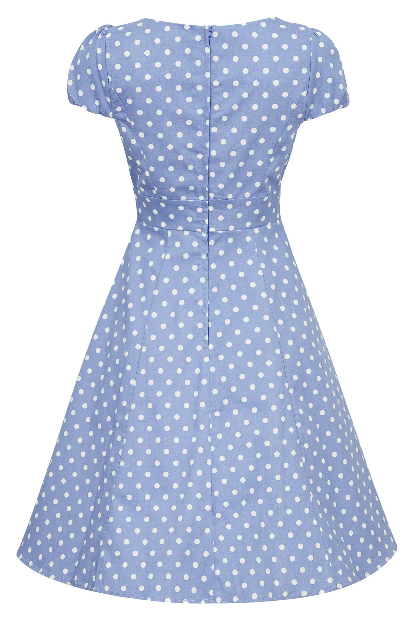 Claudia Lilac Purple/White Polka Dot Swing Dress