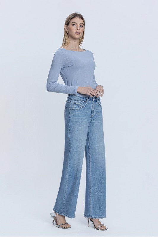 Waitlist 8/15 • Romilly Mid Rise Wide Leg Jeans Medium Wash