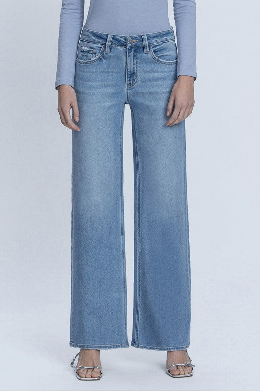 Waitlist 8/15 • Romilly Mid Rise Wide Leg Jeans Medium Wash