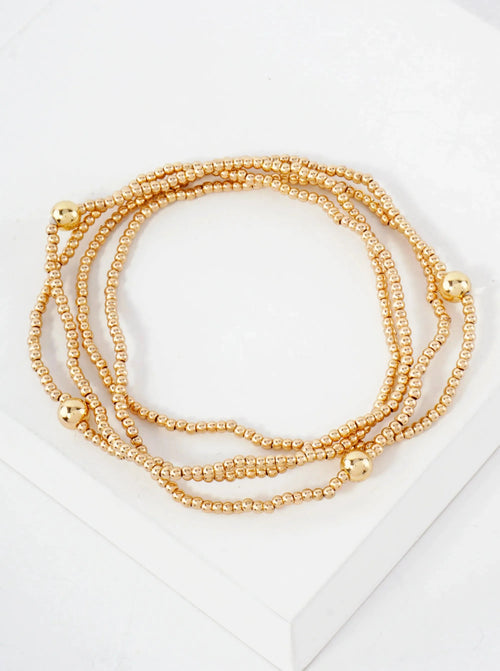 4PC-Set Skinny Beaded Bracelets