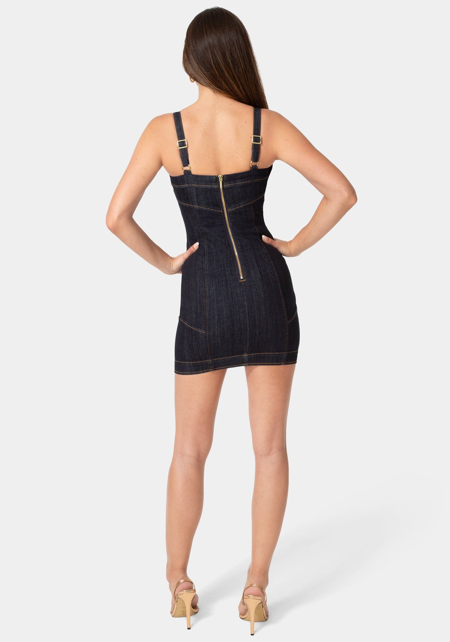 Fitted Mini Denim Dress