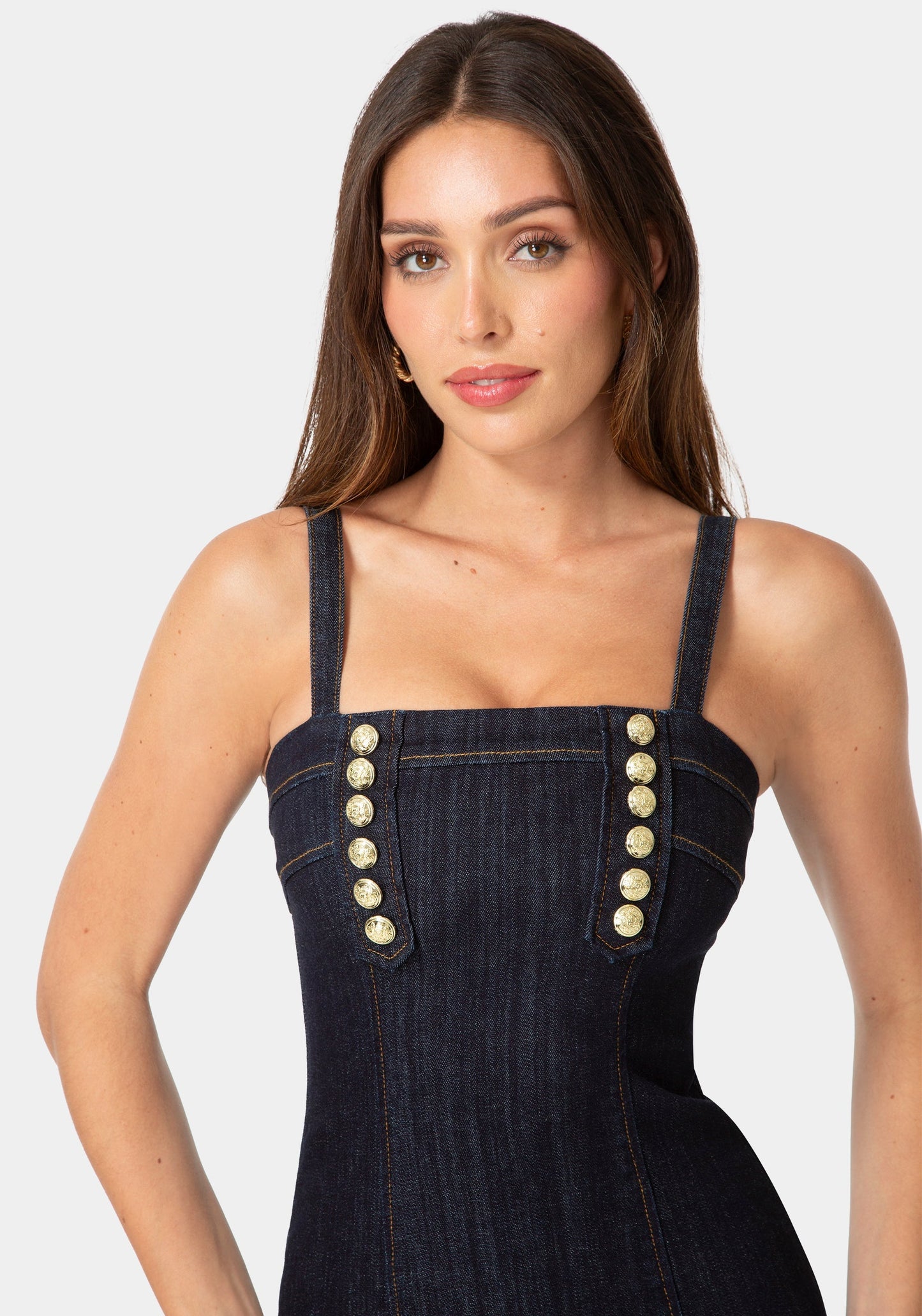 Fitted Mini Denim Dress