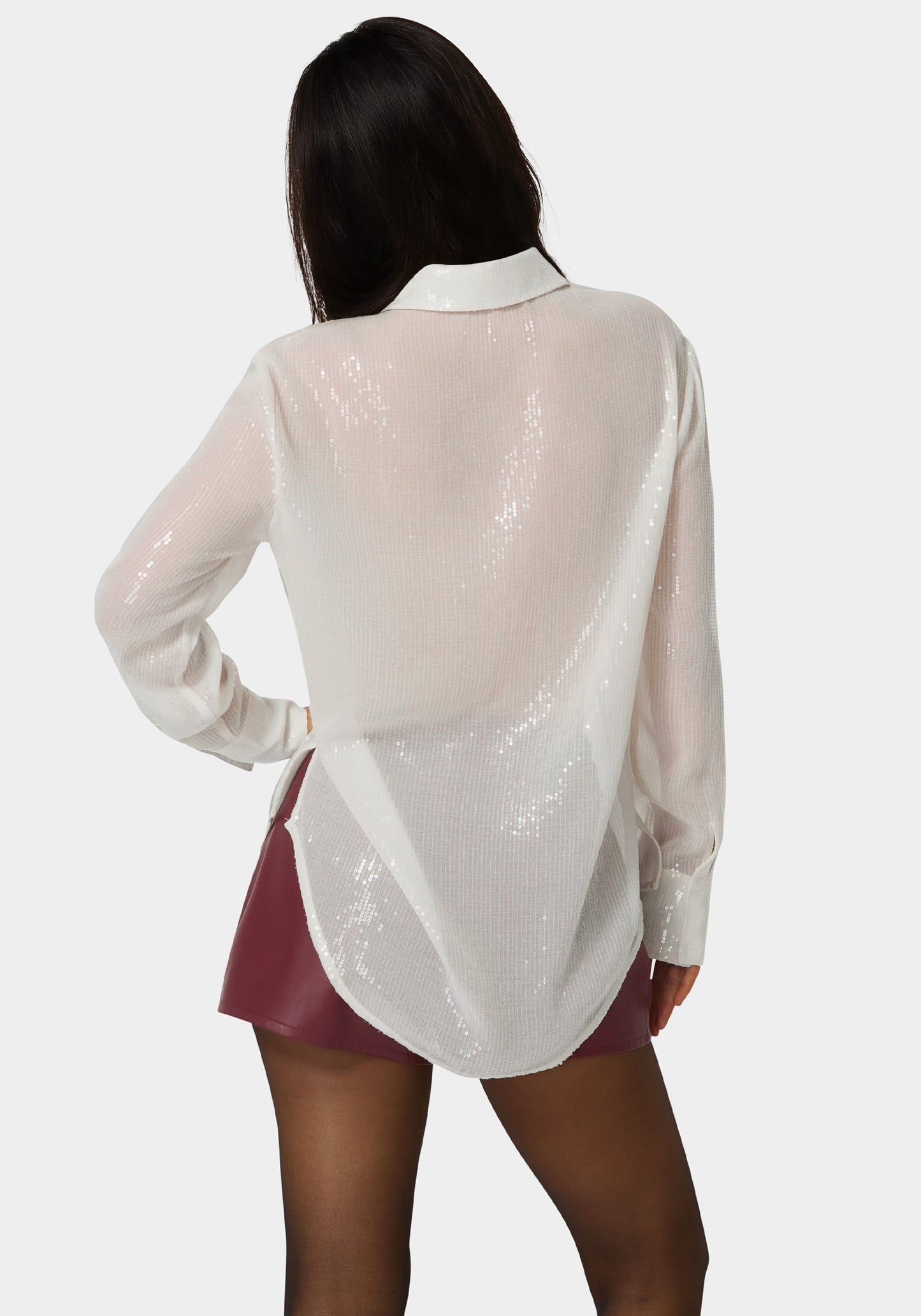 Sequin Long Sleeve Blouse