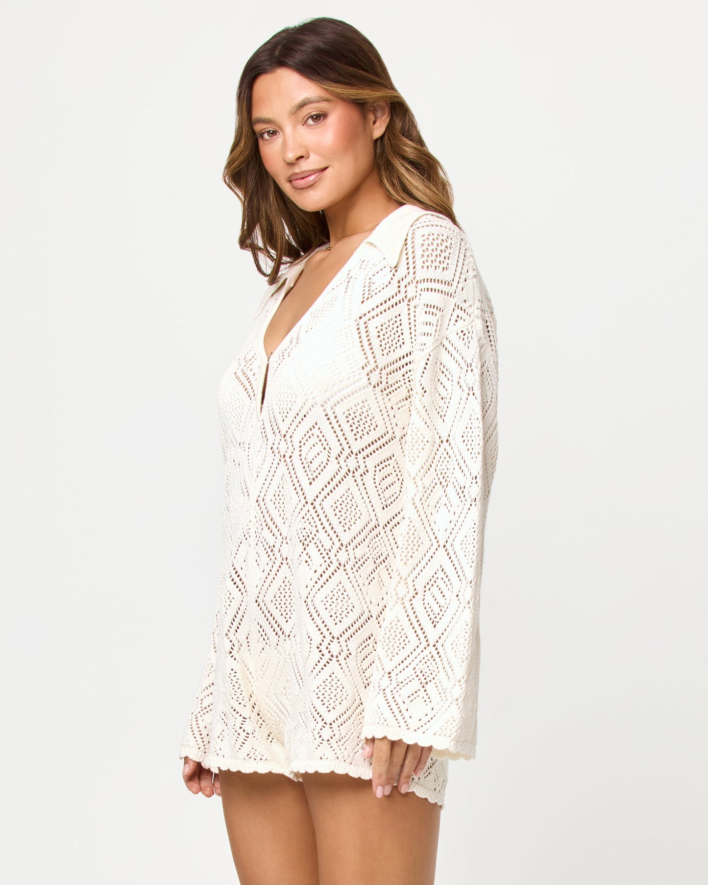 x The Salty Blonde Golden Daze Romper - Cream
