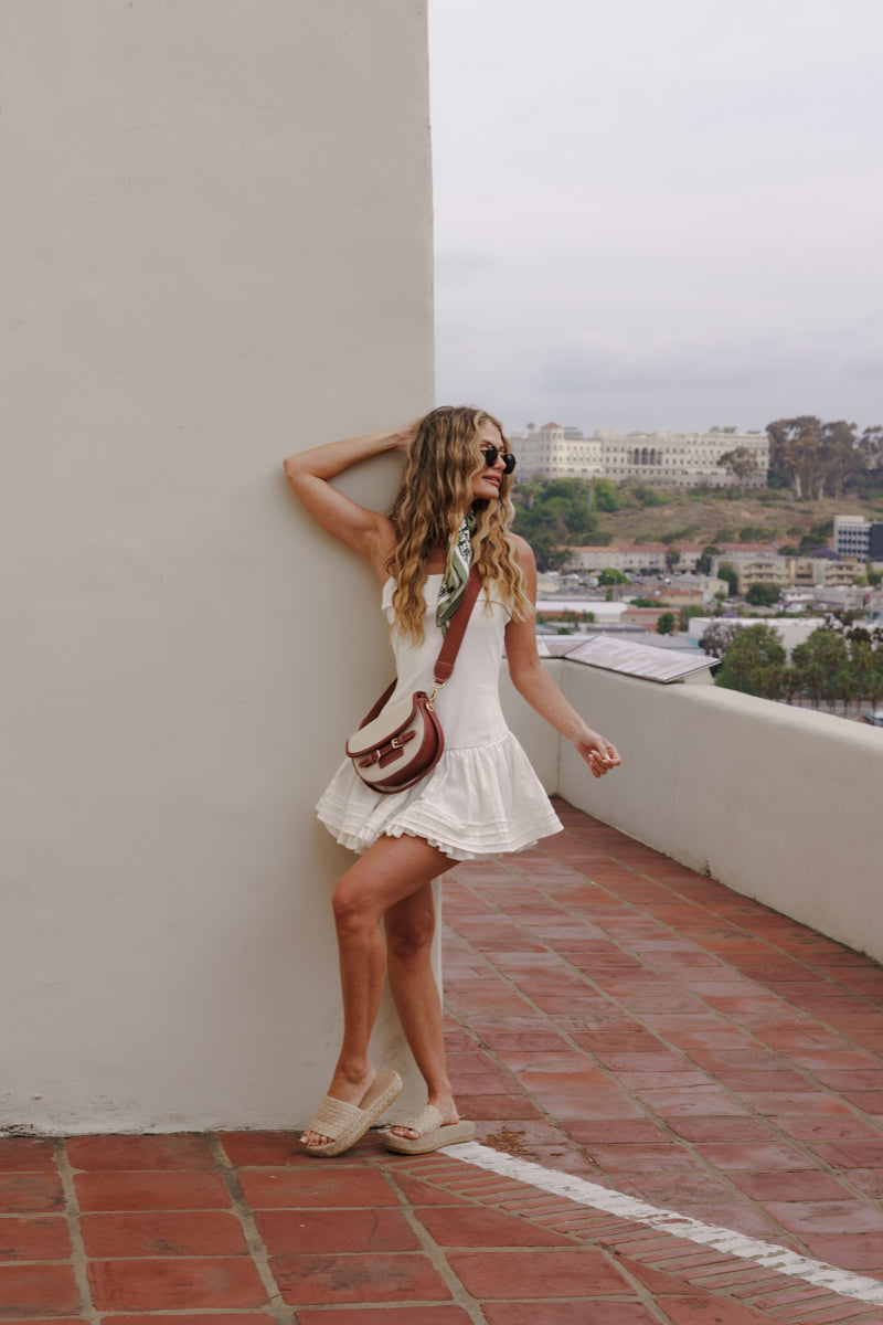 Kristin Sleeveless Mini Dress White