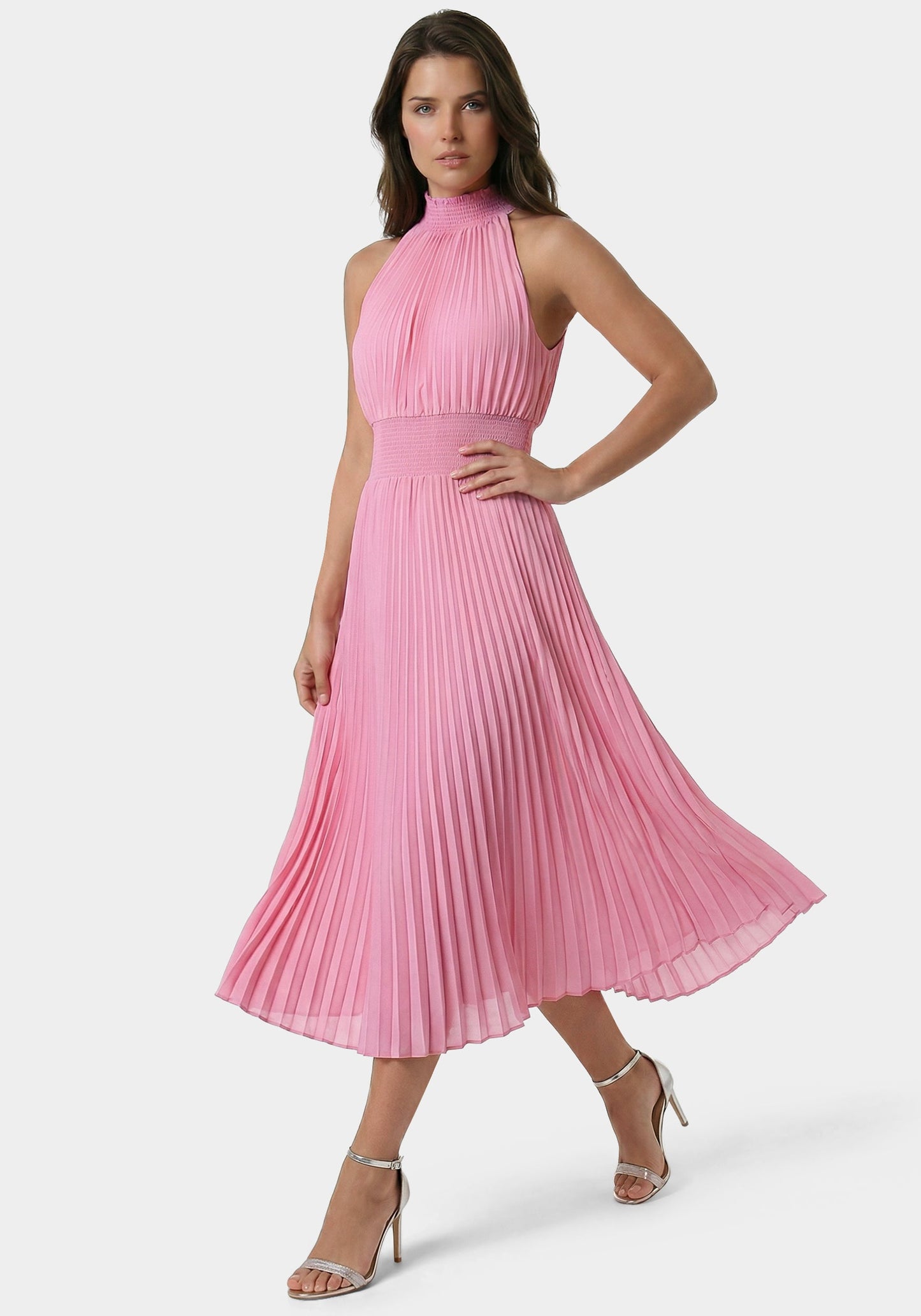 Sleeveless Pleated Dress