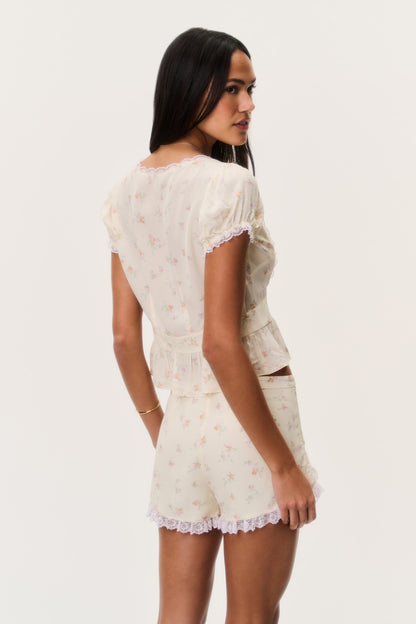 Bondy Floral Short Sleeve Blouse