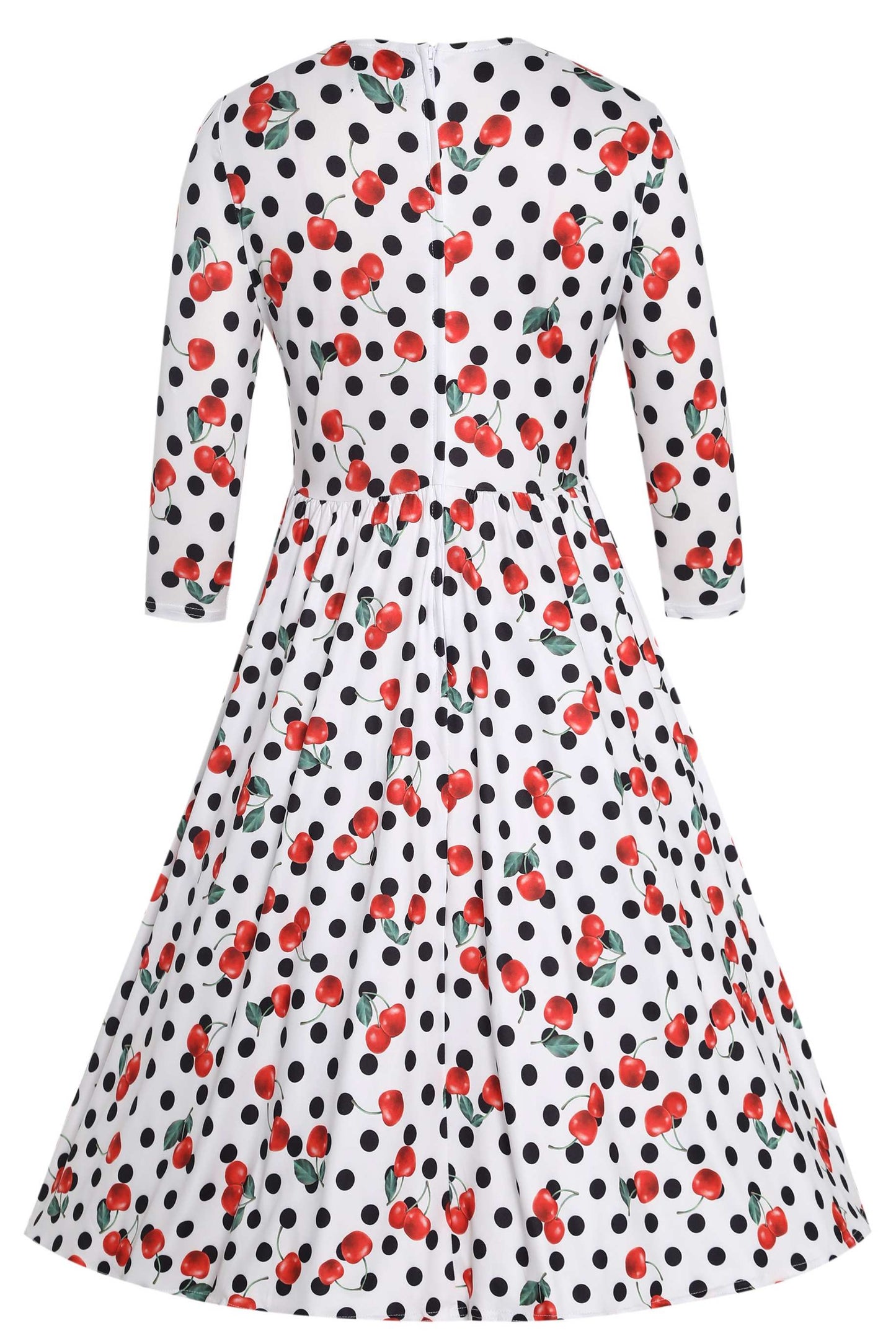 Billie Rockabilly Cherry Polka Dot Dress