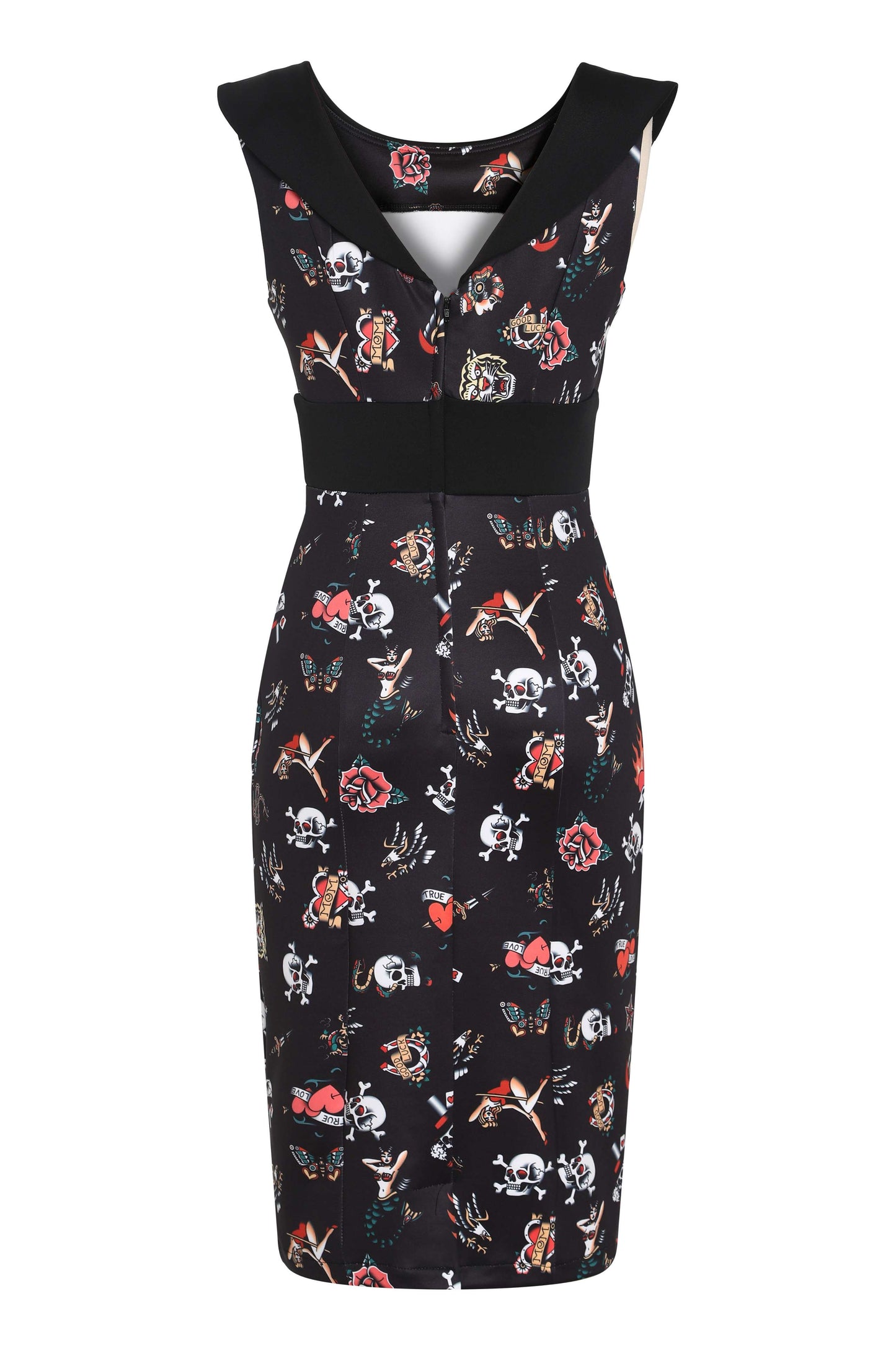 Darla Old School Tattoo Wiggle Dress