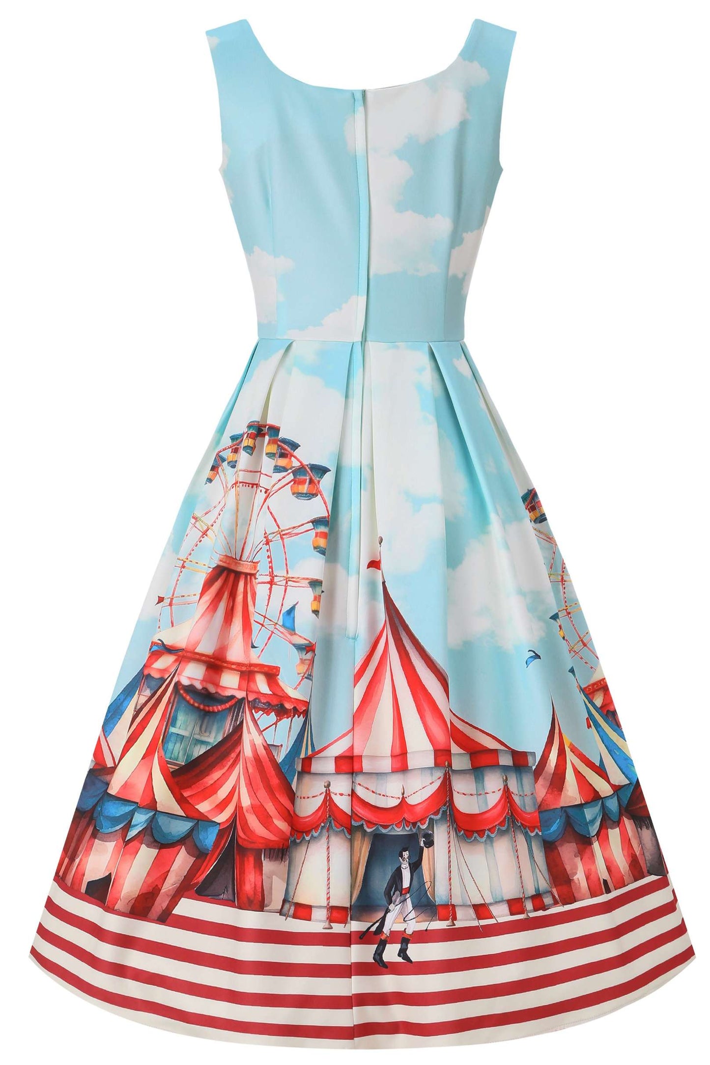 Amanda Vintage Circus Flared Dress