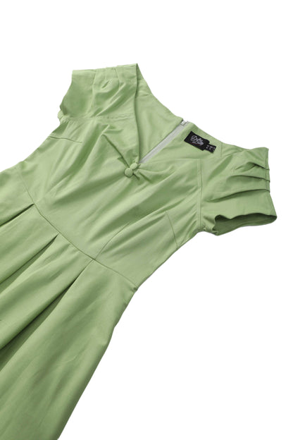 Lily Pistachio Green Off Shoulder Dress