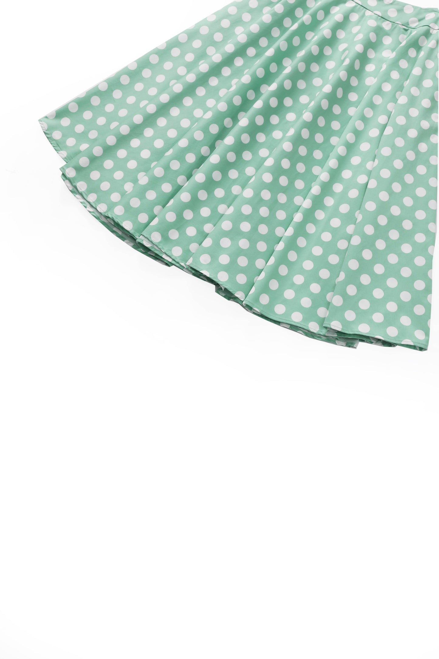 Maisie Sage Green Polka Dot Full Circle Midi Skirt