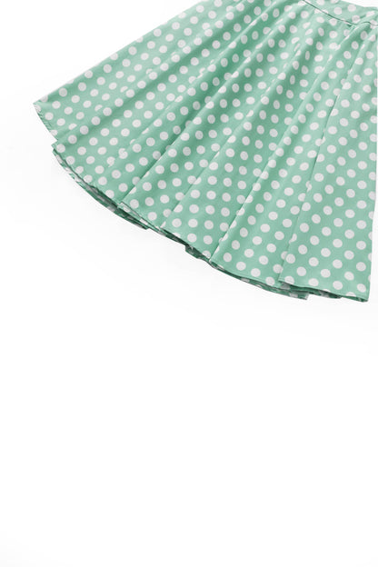 Maisie Sage Green Polka Dot Full Circle Midi Skirt