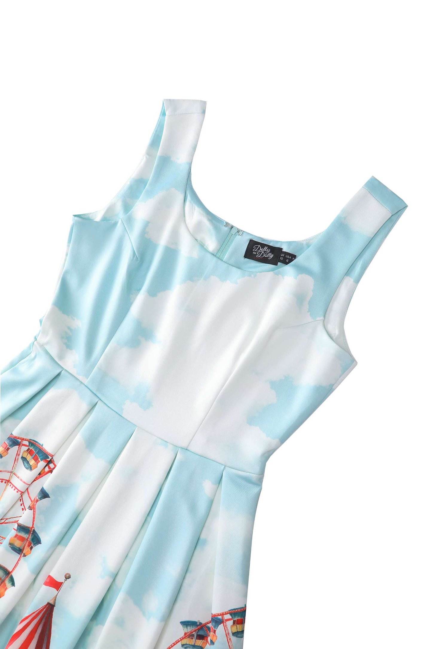 Amanda Vintage Circus Flared Dress