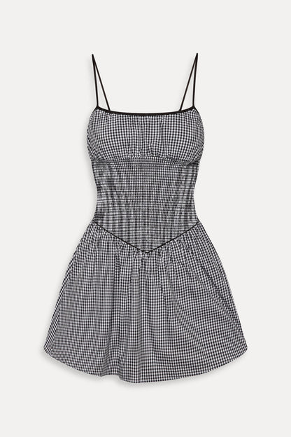 Coast Cotton Gingham Mini Dress - Cottage Tile