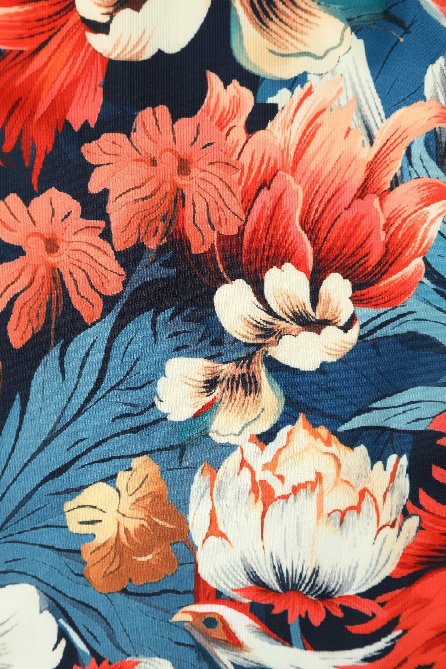 Amanda Dark Blue Flower Garden Swing Dress