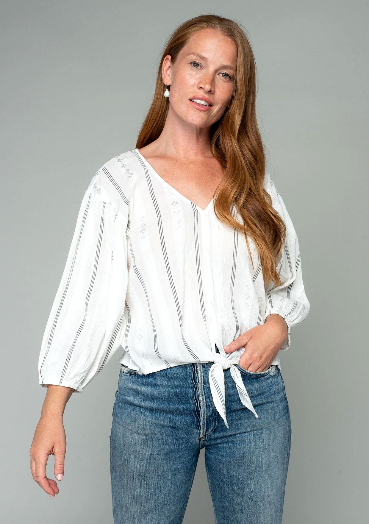 Elodie Tie Front Top