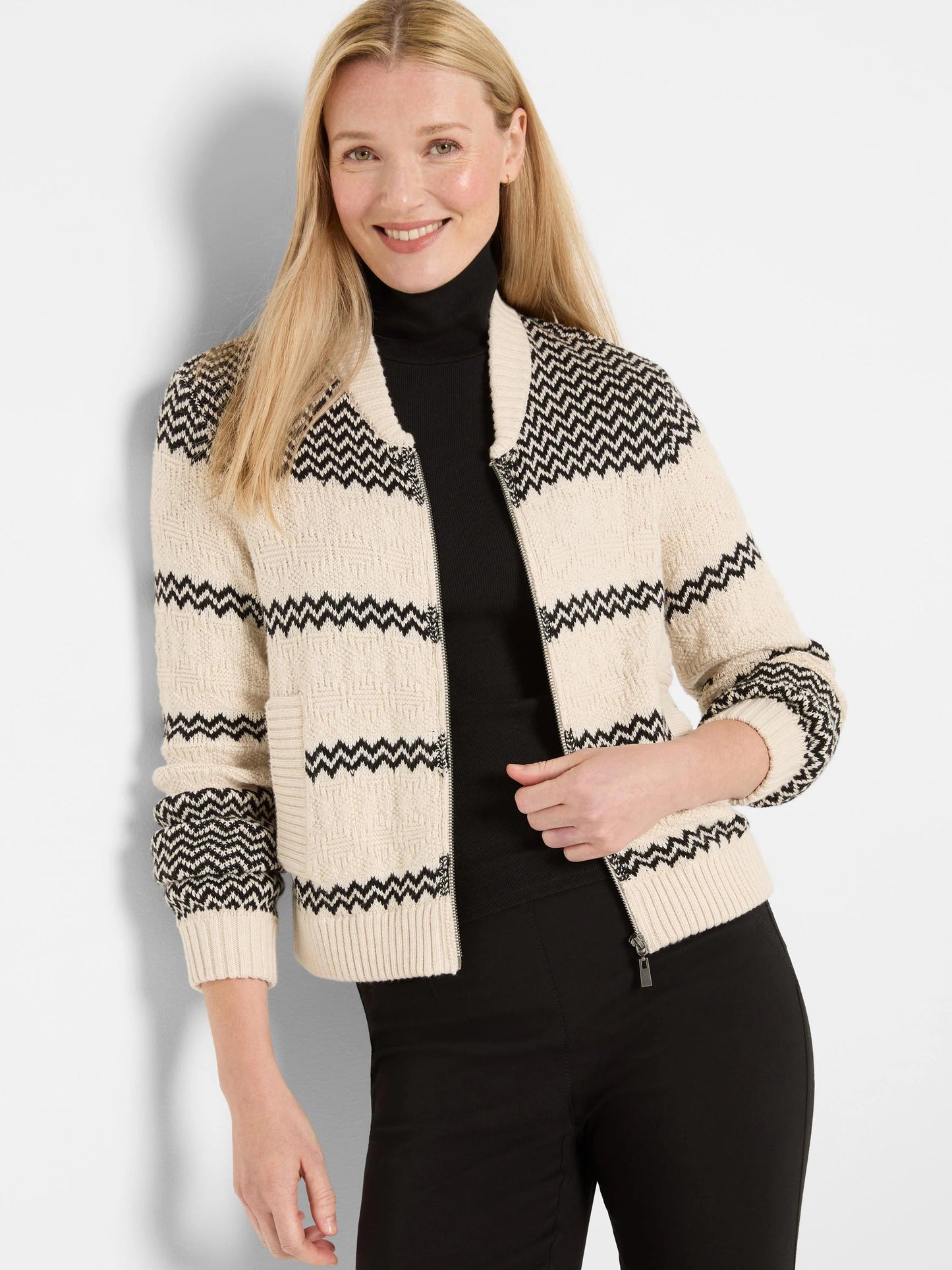 Zig Zag Bomber Jacket