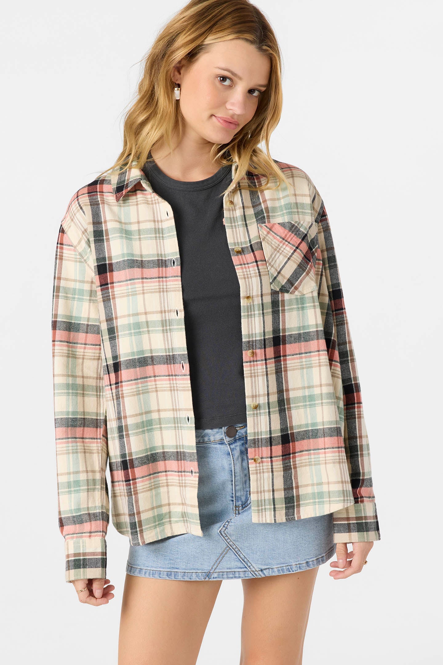 Logan Flannel Long Sleeve Top