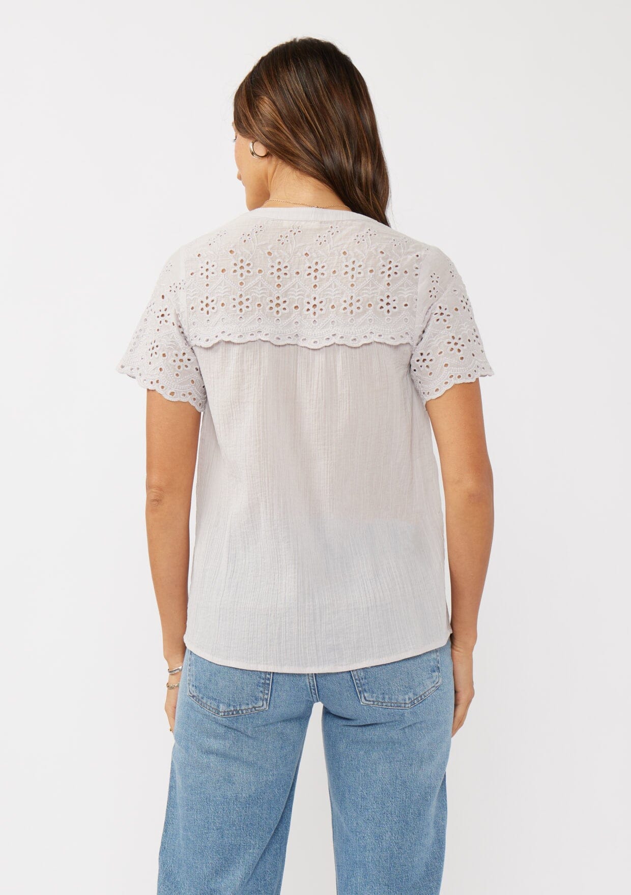 Levana Floral Eyelet Top