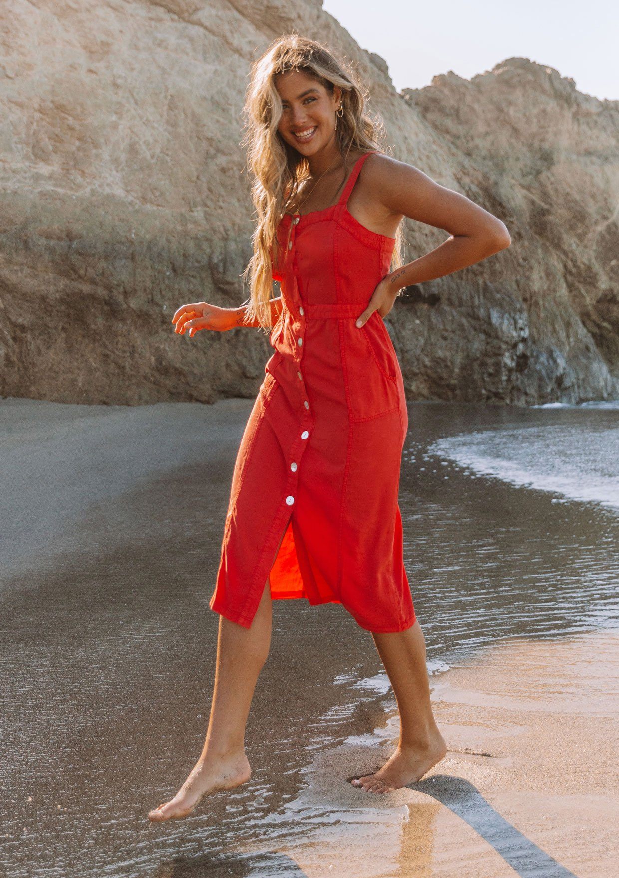 Cecelia Button Front Dress