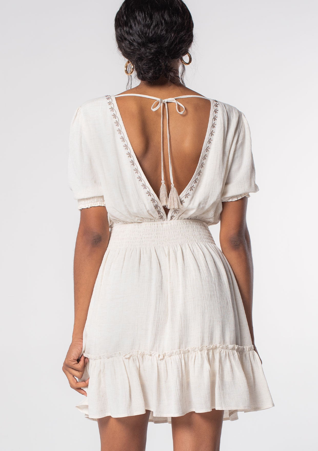 Libra Embroidered Mini Dress