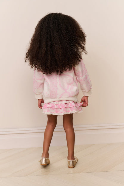 Little Girls Mini Leila Heart Print Pullover