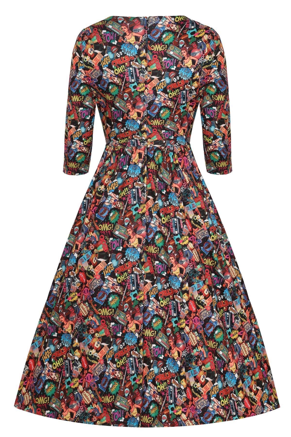 Billie Long Sleeved Pop Art Dress