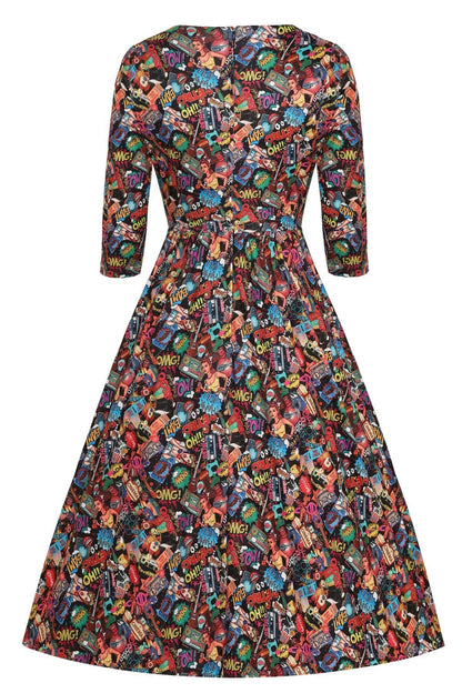 Billie Long Sleeved Pop Art Dress
