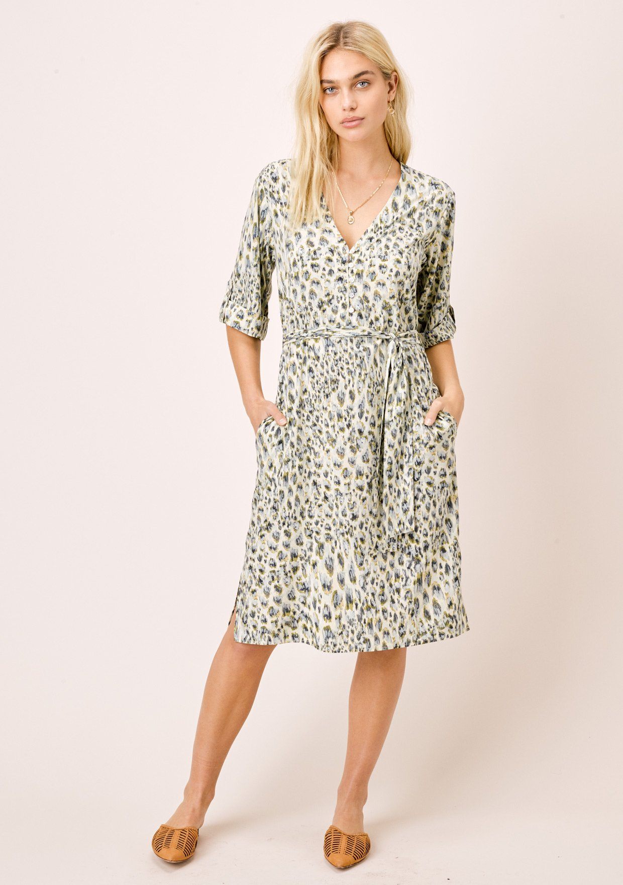 Myla Animal Print Midi Dress