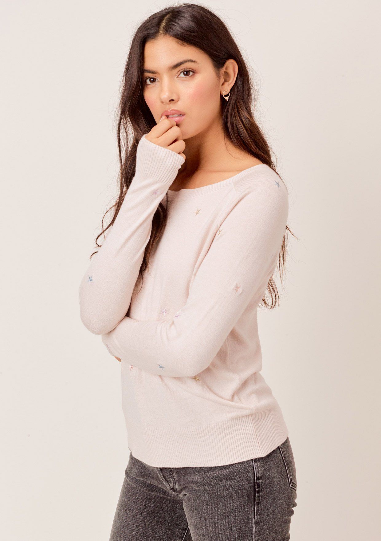 Seeing Stars Embroidered Sweater