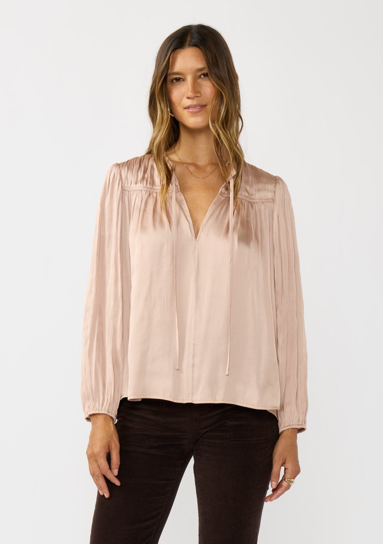Corinne Pleated Blouse