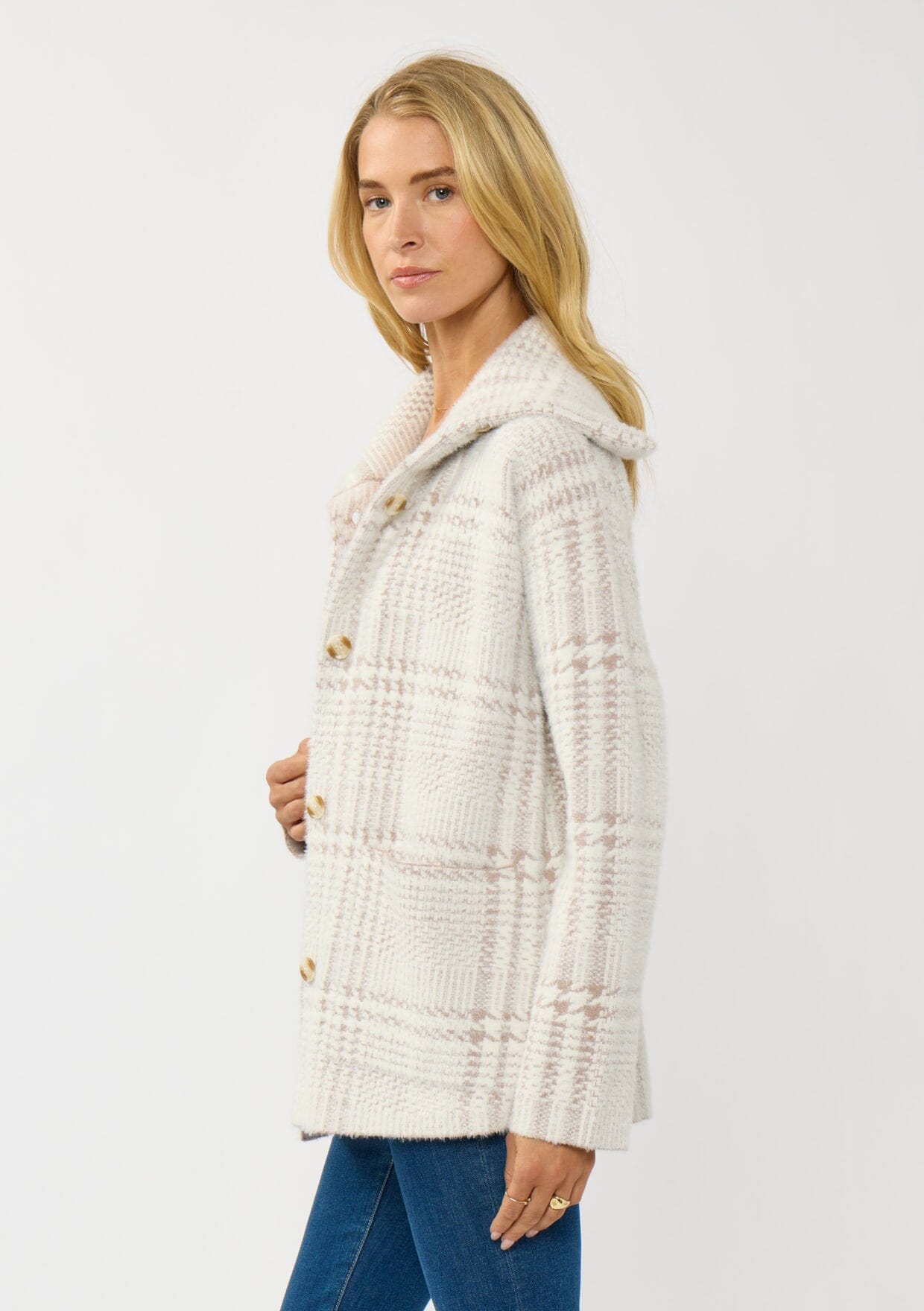 Ruthie Plaid Sweater Jacket