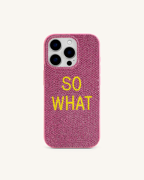 So What 水鑽手機殼 - 粉紅色