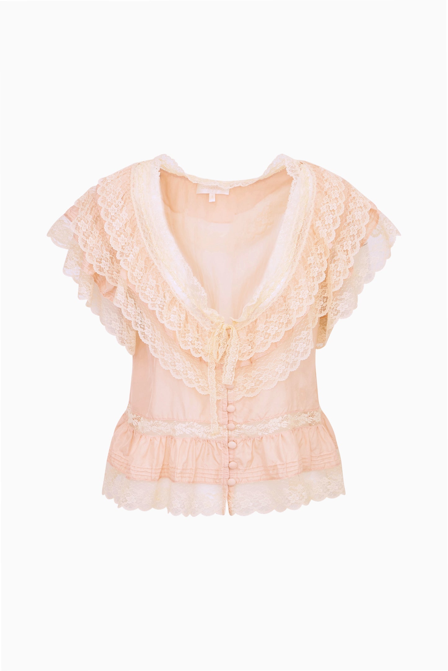 Persine Silk Ruffle Top