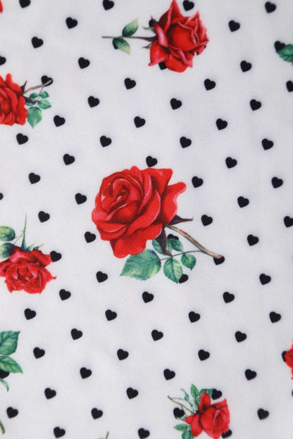Darlene Retro Heart & Rose Dress