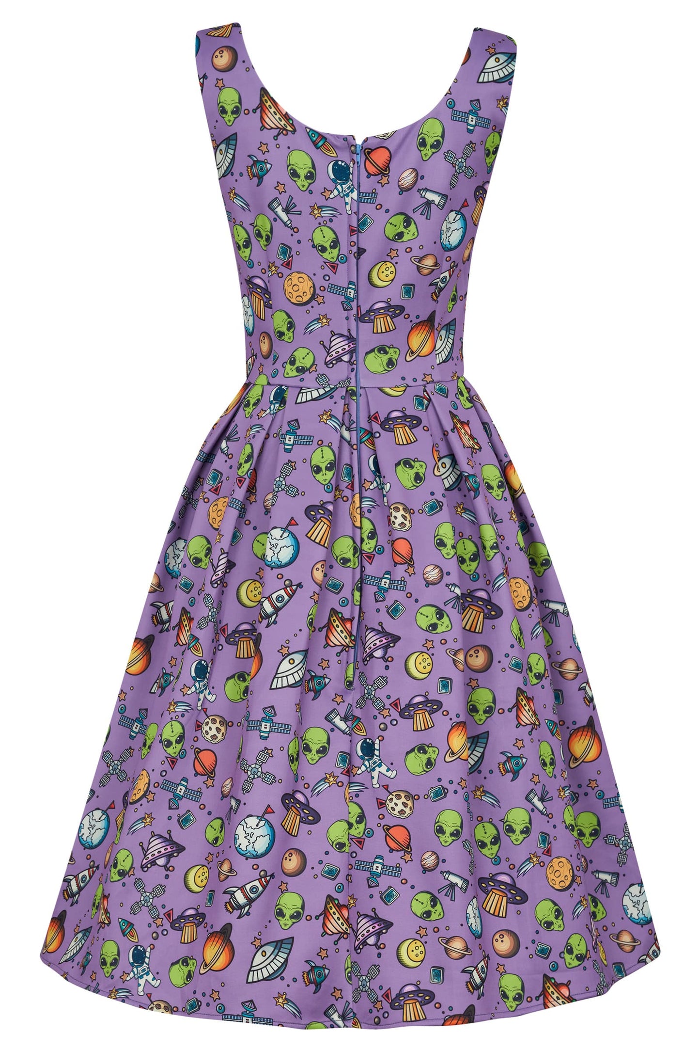Amanda Purple UFO & Alien Swing Dress