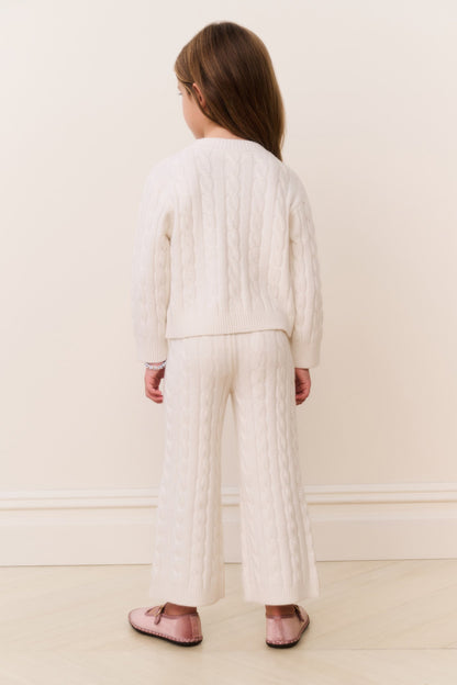 Little Girls Sallie Cable Knit Pullover