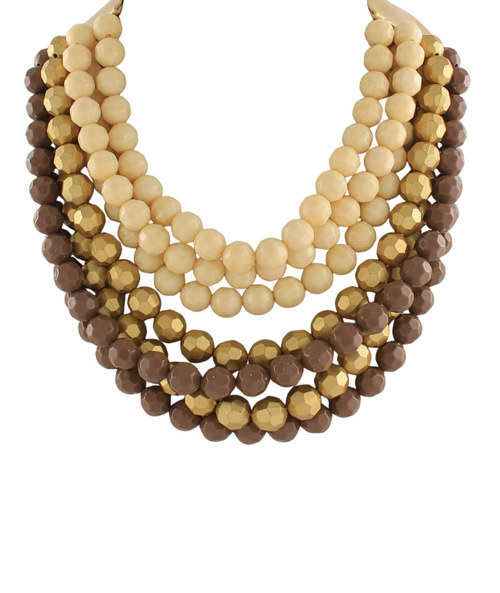 Amy Seven Layer Beaded Necklace