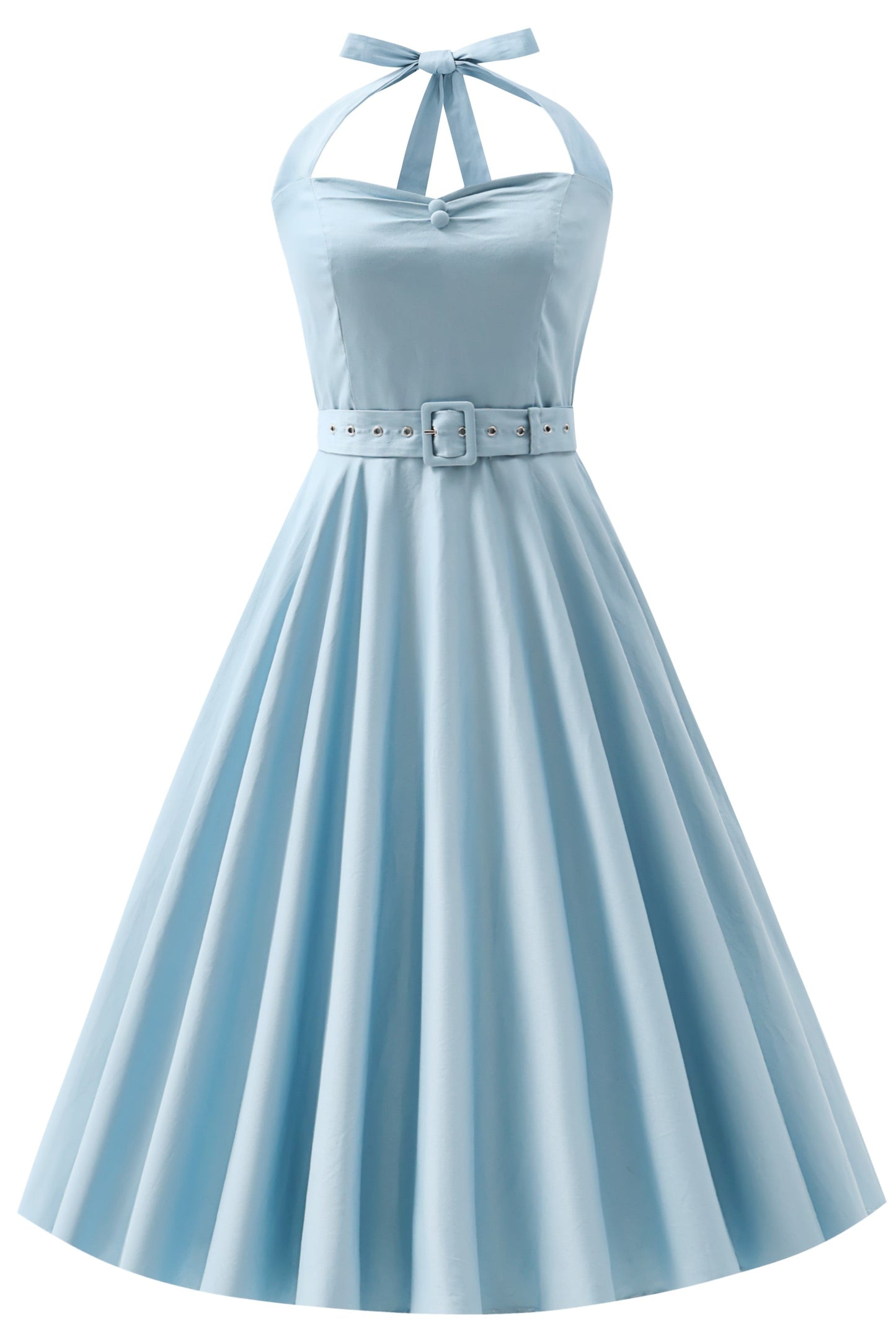 Daisy Light Blue Halter Dress