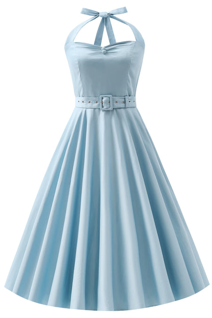Daisy Light Blue Halter Dress