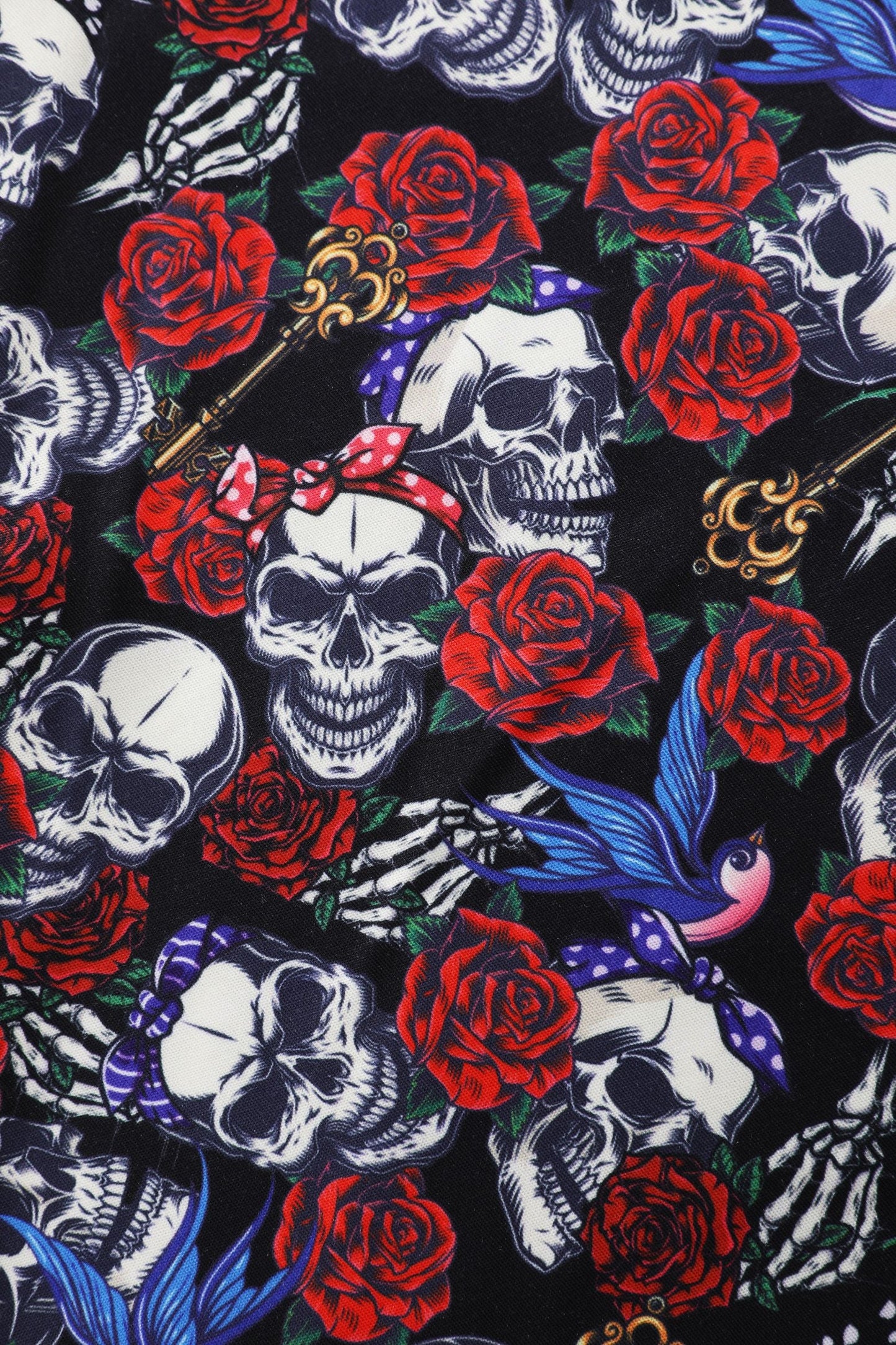 Daisy Rockabilly Pinup Girl Skull Halter Dress